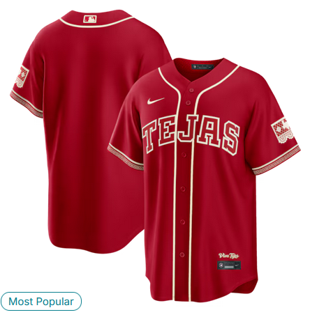 Men Texas Rangers blank red Nike 2026 MLB City Connect Jersey